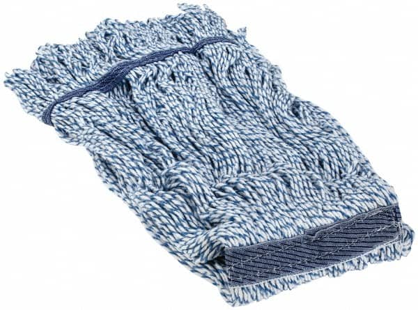 Wet Mop Loop: Clamp Jaw, X-Large, Blue & White Mop, Synthetic