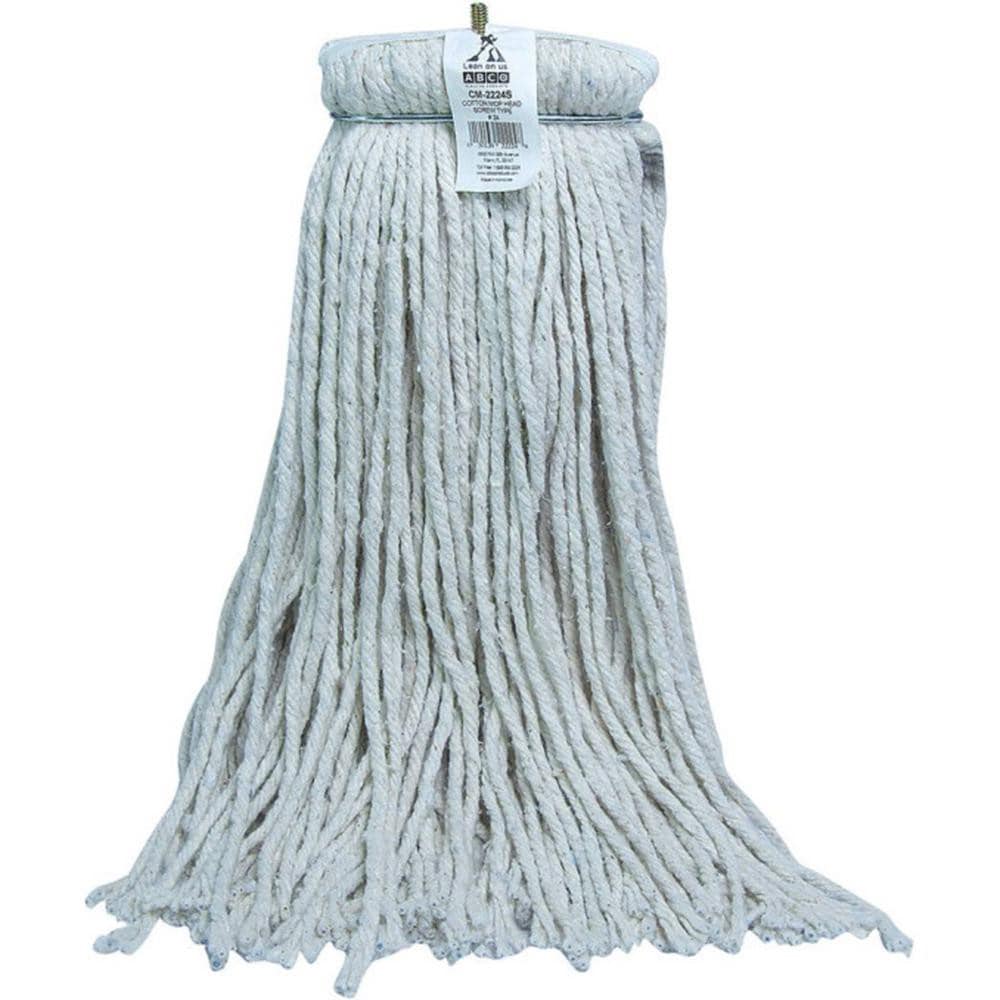 Wet Mop Cut: Screw On, Large, White Mop, Cotton