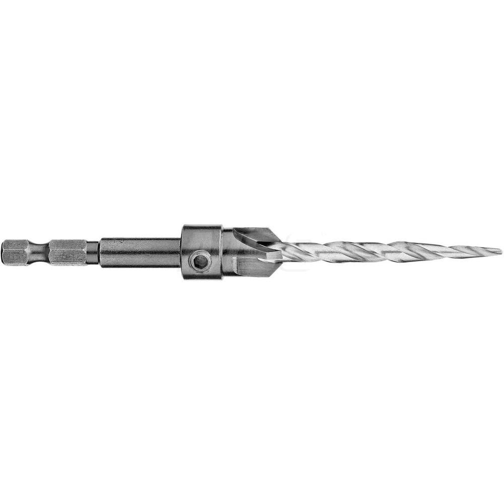 #12 Cutter Diam, 7/32" Drill Compatibility, Adjustable Depth Drill Countersink