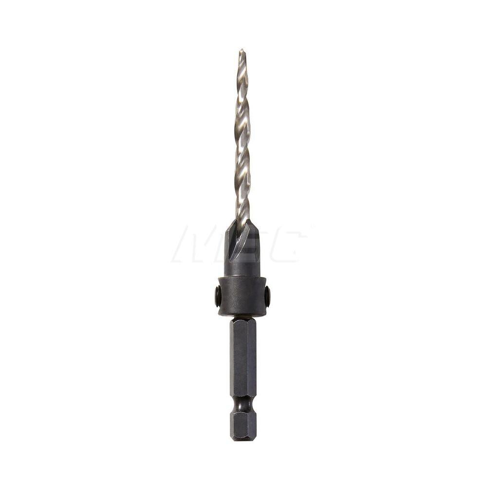 #8 Cutter Diam, 11/64" Drill Compatibility, Adjustable Depth Drill Countersink