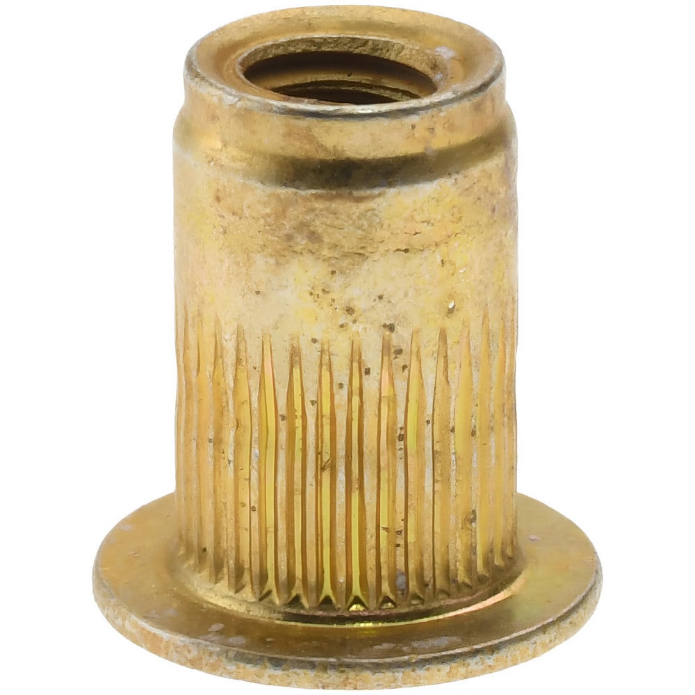 #8-32, 0.265 Insert Diam, 0.42" OAL, Knurled Body Open End Threaded Insert