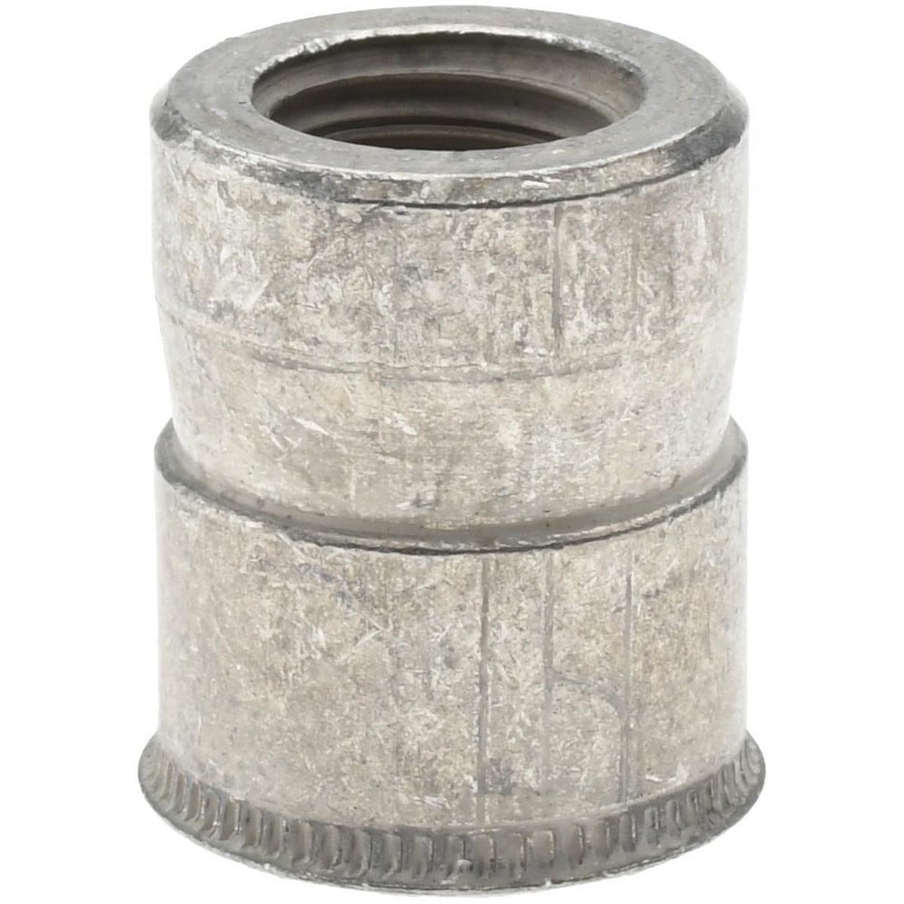 M8x1.25 Metric Coarse, Cadmium-Plated, Steel Knurled Rivet Nut Inserts