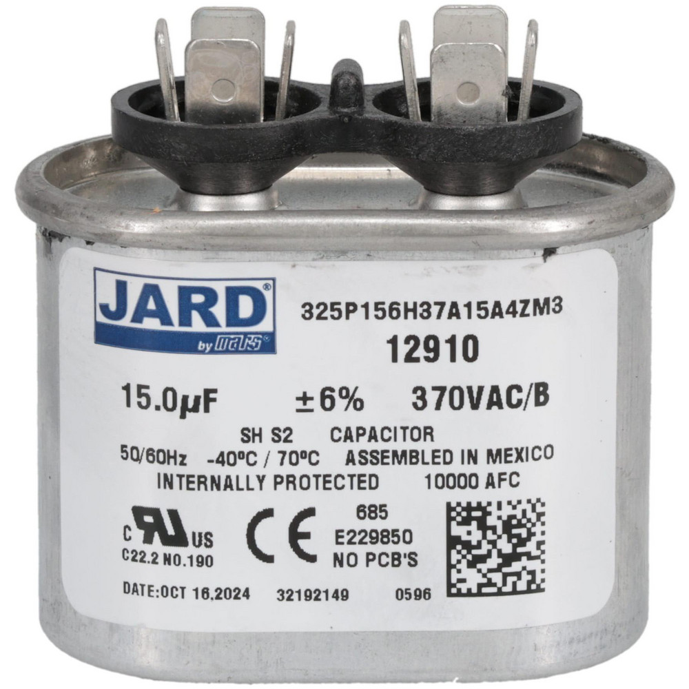 15 Microfarad Motor Capacitor - 370 Volts, 3-3/4" High