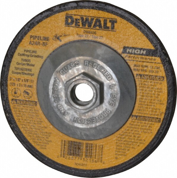 1//4 in Thick Hardness R Depressed Center Wheel 31 Pack Type 27 24 Grit 6 in Dia