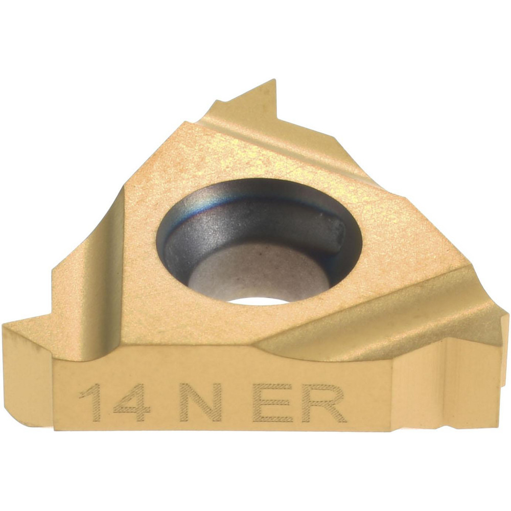 Laydown Threading Insert: 16 ER 14NPT MXC/GOLD, Solid Carbide