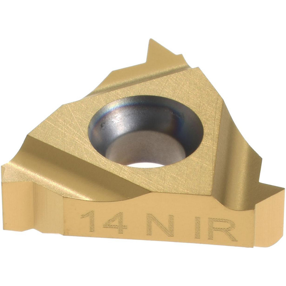 Laydown Threading Insert: 16 IR 14NPT MXC/GOLD, Solid Carbide