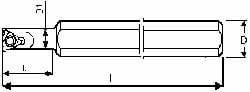 Carmex SIL0005H06CB Indexable Threading Toolholder: Internal, Left Hand, 12 x 12 mm Shank 