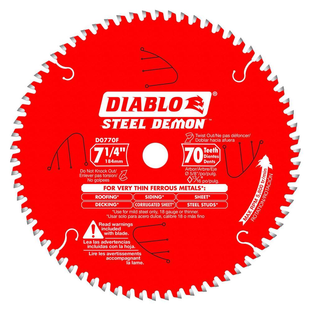 Wet & Dry-Cut Saw Blades; Blade Diameter (Inch): 7-1/4 ; Blade Material: Carbide-Tipped ; Blade Thickness (Decimal Inch): 0.0710 ; Arbor Hole Diameter (Inch): 5/8 ; Number of Teeth: 70