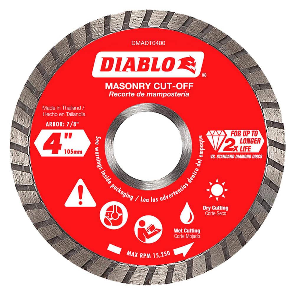 Wet & Dry-Cut Saw Blades; Blade Diameter (Inch): 4 ; Blade Material: Diamond-Tipped ; Blade Thickness (Decimal Inch): 0.0800 ; Arbor Hole Diameter (Inch): 7/8; 5/8 ; Number of Teeth: Continuous Edge ; Arbor Hole Diameter (mm): 20