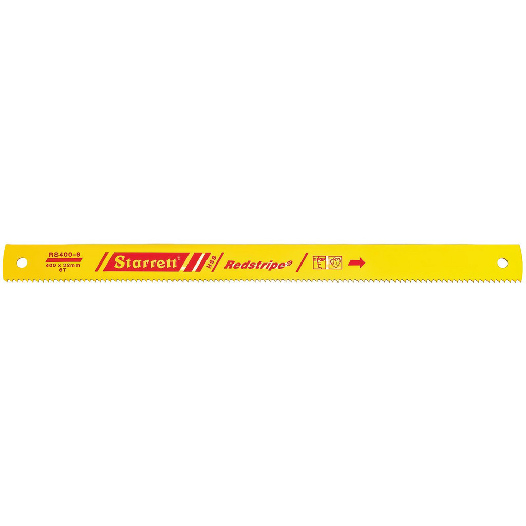 Starrett 16" 6 TPI High Speed Steel Power Hacksaw Blade - 1-1/4" Wide x 0.075" Thick, Toothed Edge, Constant Pitch Pattern | 5-Pack | Part #40180