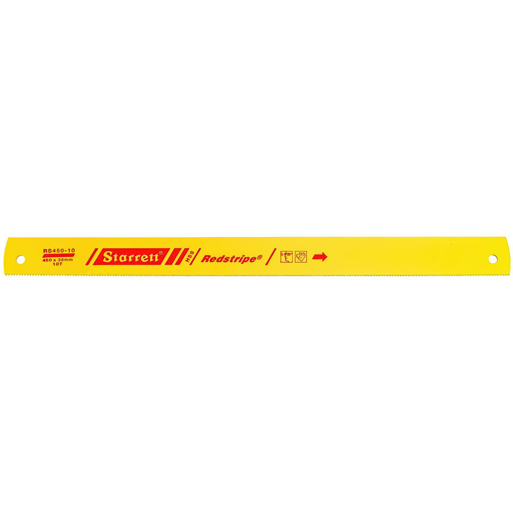 Starrett 18" 10 TPI High Speed Steel Power Hacksaw Blade - 1-1/2" Wide x 0.075" Thick, Toothed Edge, Constant Pitch Pattern | 5-Pack | Part #40184