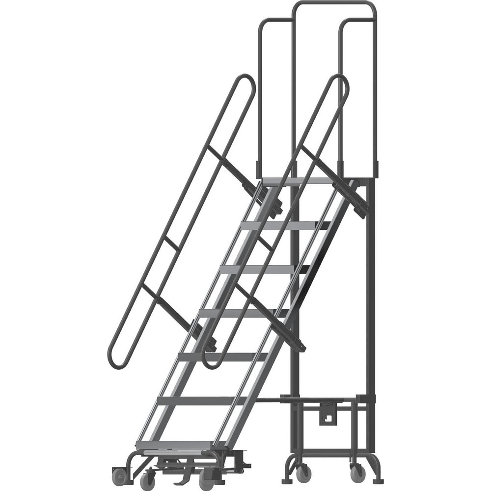 Ballymore - Steel & Aluminum Hybird Rolling Ladder Rolling Ladder: Type ...