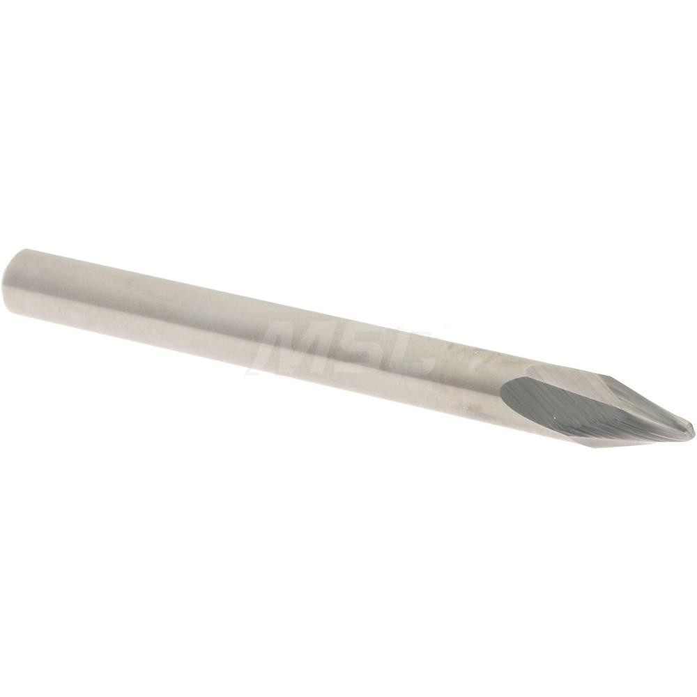 Accupro Tapered End Mill 15 deg Angle per Side, 1/16" Small Dia, 0.