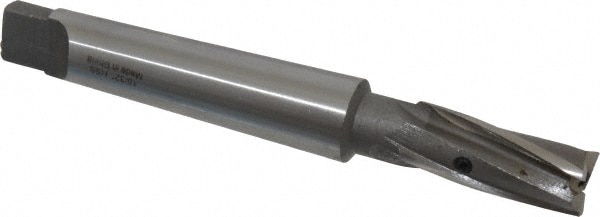 19/32" Diam, 3 Flutes, Morse Taper Shank, Interchangeable Pilot Counterbore