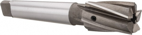 1-1/4" Diam, 5 Flutes, Morse Taper Shank, Interchangeable Pilot Counterbore