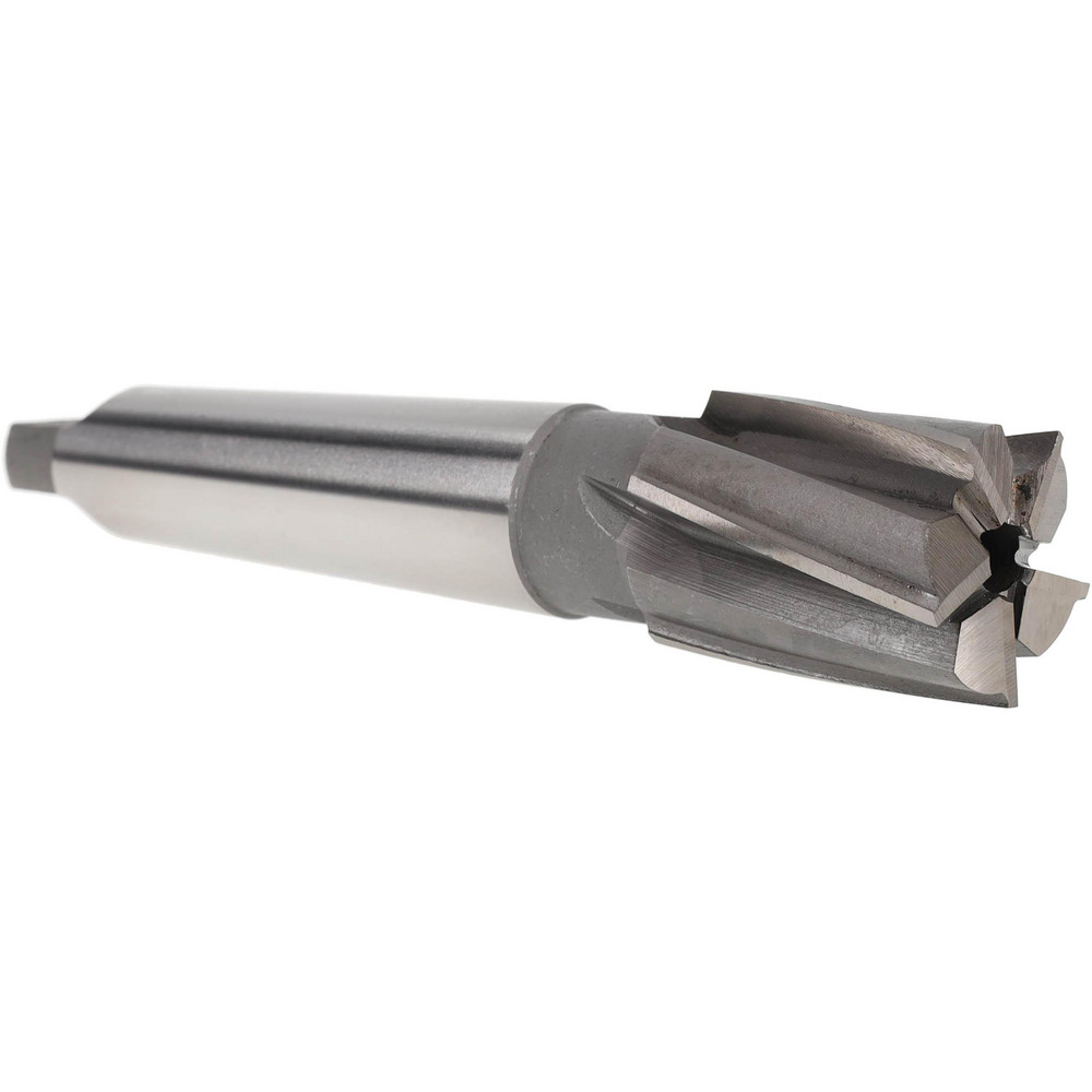 1-1/2" Dia, 5 Flutes, Morse Taper Shank, Interchangeable Pilot Counterbore - 7-7/8" OAL, Bright Finish, High Speed Steel
