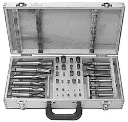 39 Piece, 3 Flutes, Morse Taper Shank, Interchangeable Pilot Counterbore Set