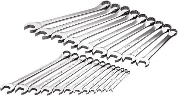 SK 86231 SuperKrome 11 Piece 12 Point 3/8-Inch to 1-Inch Short Combination Wrench Set SK Handtools