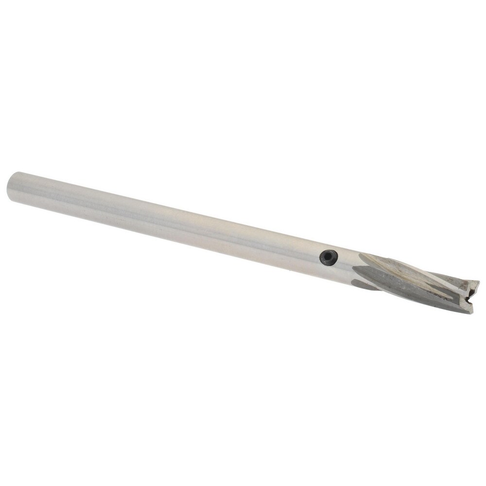 15/64" Diam, 15/64" Shank, Diam, 3 Flutes, Straight Shank, Interchangeable Pilot Counterbore