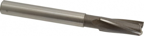 31/64" Diam, 7/16" Shank, Diam, 3 Flutes, Straight Shank, Interchangeable Pilot Counterbore