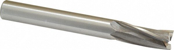 33/64" Diam, 1/2" Shank, Diam, 3 Flutes, Straight Shank, Interchangeable Pilot Counterbore