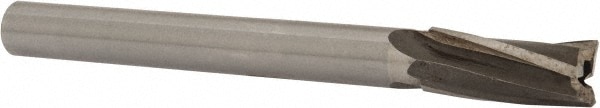 37/64" Diam, 1/2" Shank, Diam, 3 Flutes, Straight Shank, Interchangeable Pilot Counterbore