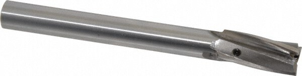 19/32" Diam, 1/2" Shank, Diam, 3 Flutes, Straight Shank, Interchangeable Pilot Counterbore