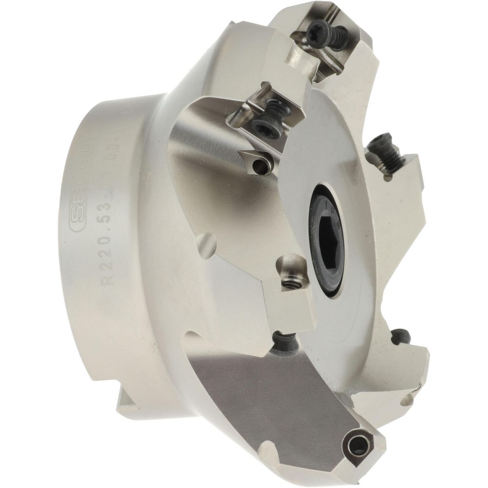 3.15" Cut Diam, 1" Arbor Hole, 0.236" Max Depth of Cut, 45° Indexable Chamfer & Angle Face Mill