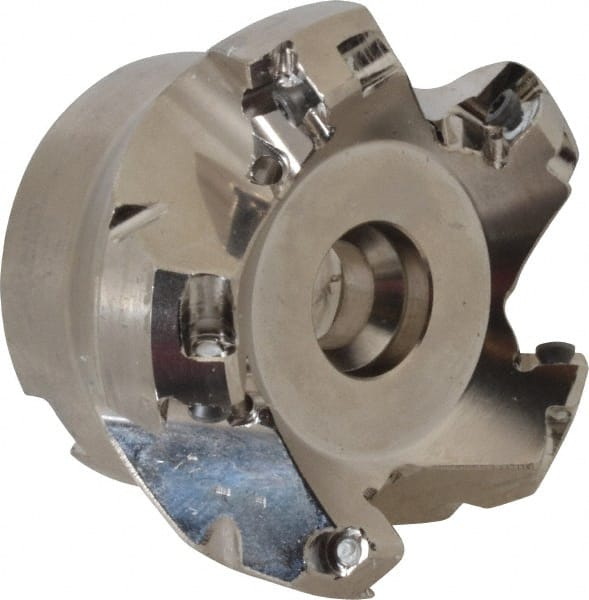 1.97" Cut Diam, 3/4" Arbor Hole, 0.18" Max Depth of Cut, 45° Indexable Chamfer & Angle Face Mill