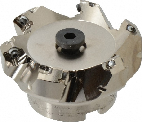 Seco 2422256 2.48" Cut Diam, 3/4" Arbor Hole, 0.18" Max Depth of Cut, 45° Indexable Chamfer & Angle Face Mill Image