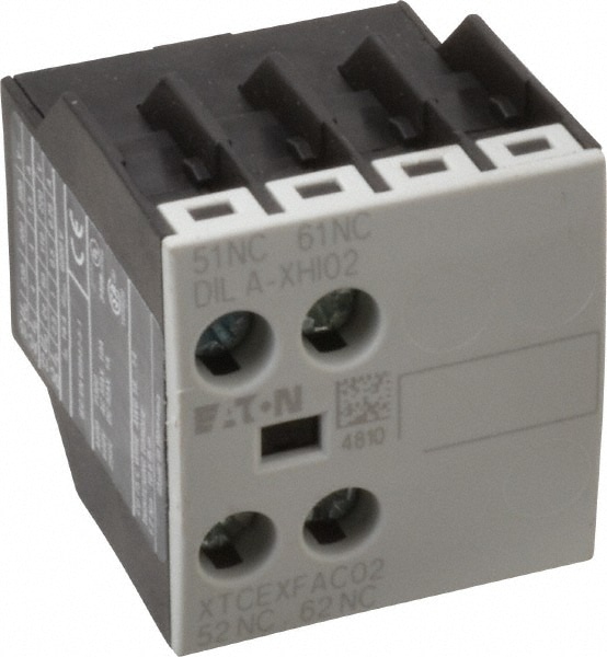 Eaton Cutler-Hammer XTCEXFAC02 7, 9, 12, 15, 18, 25, 32 Amp, Contactor Front Mount Auxiliary Contact Image