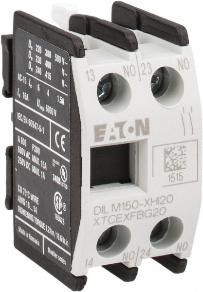 Eaton Cutler-Hammer XTCEXFBG20 40, 50, 65, 80, 95, 115, 150 Amp, Contactor Front Mount Auxiliary Contact Image