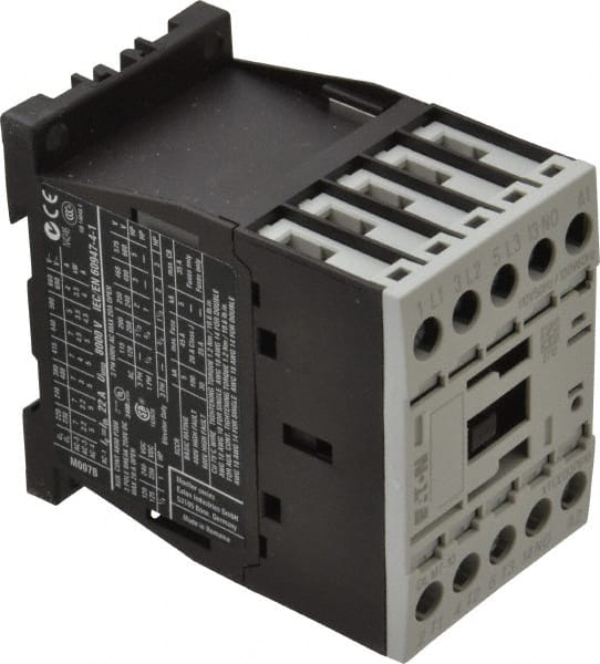 IEC Contactor: 3 Poles, 7 A Load Amps-Inductive, 22 A Load Amps-Resistive, NO