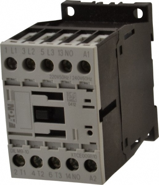 Eaton Cutler-Hammer XTCE009B10B IEC Contactor: 3 Poles, 9 A Load Amps-Inductive, 22 A Load Amps-Resistive, NO Image