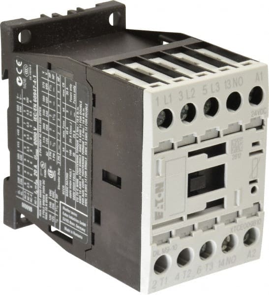 IEC Contactor: 3 Poles, 9 A Load Amps-Inductive, 22 A Load Amps-Resistive, NO