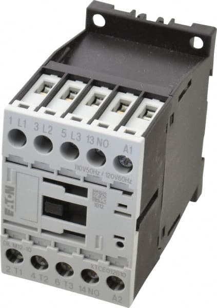 IEC Contactor: 3 Poles, 12 A Load Amps-Inductive, 22 A Load Amps-Resistive, NO