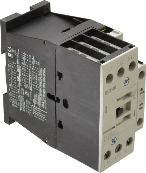 Eaton Cutler-Hammer XTCE032C10TD IEC Contactor: 3 Poles, 32 A Load Amps-Inductive, 45 A Load Amps-Resistive, NO 