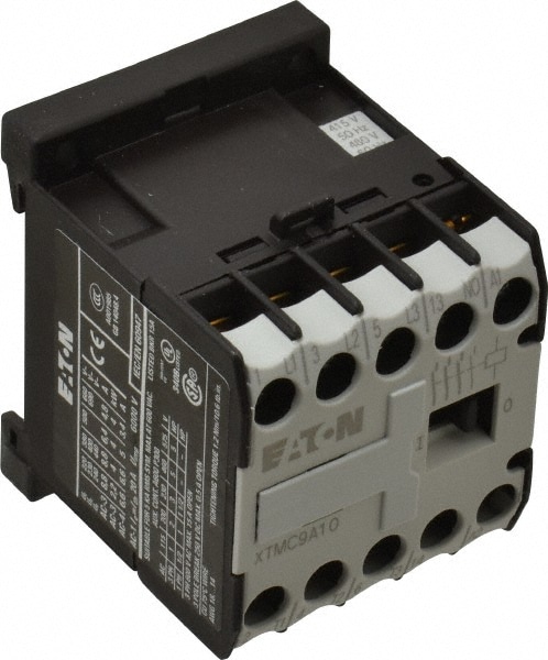 Eaton Cutler-Hammer XTMC9A10C IEC Contactor: 3 Poles, 8.8 A Load Amps-Inductive, 20 A Load Amps-Resistive, NO Image