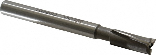 Made in USA 10387 7/16" Diam, 3/8" Shank, Diam, 3 Flutes, Straight Shank, Interchangeable Pilot Counterbore 