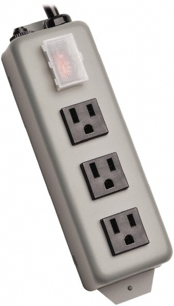 3 Outlets, 120 VAC15 Amps, 6' Cord, Power Outlet Strip
