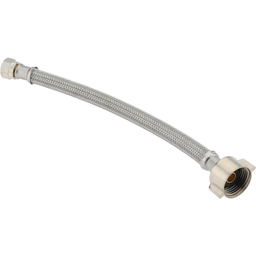 3/8" Compression Inlet, 7/8" Ballcock Outlet, Stainless Steel Closet Supply Line