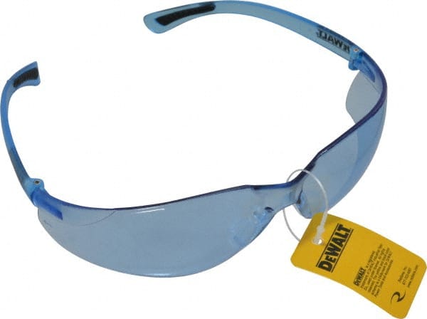 Safety Glass: Anti-Fog & Scratch-Resistant, Polycarbonate, Blue Lenses, Frameless, UV Protection