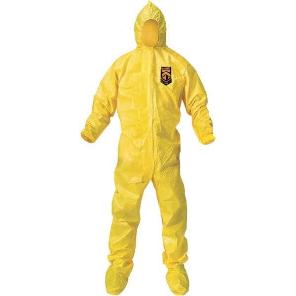 KleenGuard 687 Non-Disposable Rain & Chemical-Resistant Coverall: Yellow, PE Film 