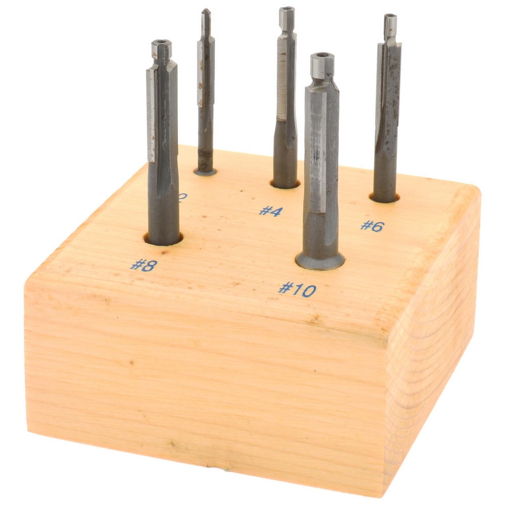 #10 to #2 Wire Fillister Head Screw Compatible, High Speed Steel, Solid Pilot Counterbore Set