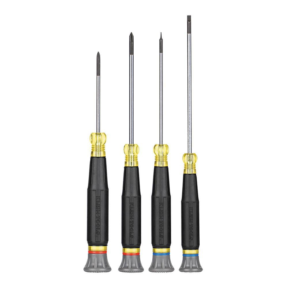 Screwdriver Sets; Screwdriver Types Included: Slotted & Phillips ; Container Type: Blister Pack ; Tether Style: Not Tether Capable ; Number Of Pieces: 4 ; Insulated: No ; Features: Cushion-Grip Handles; Rotating Caps