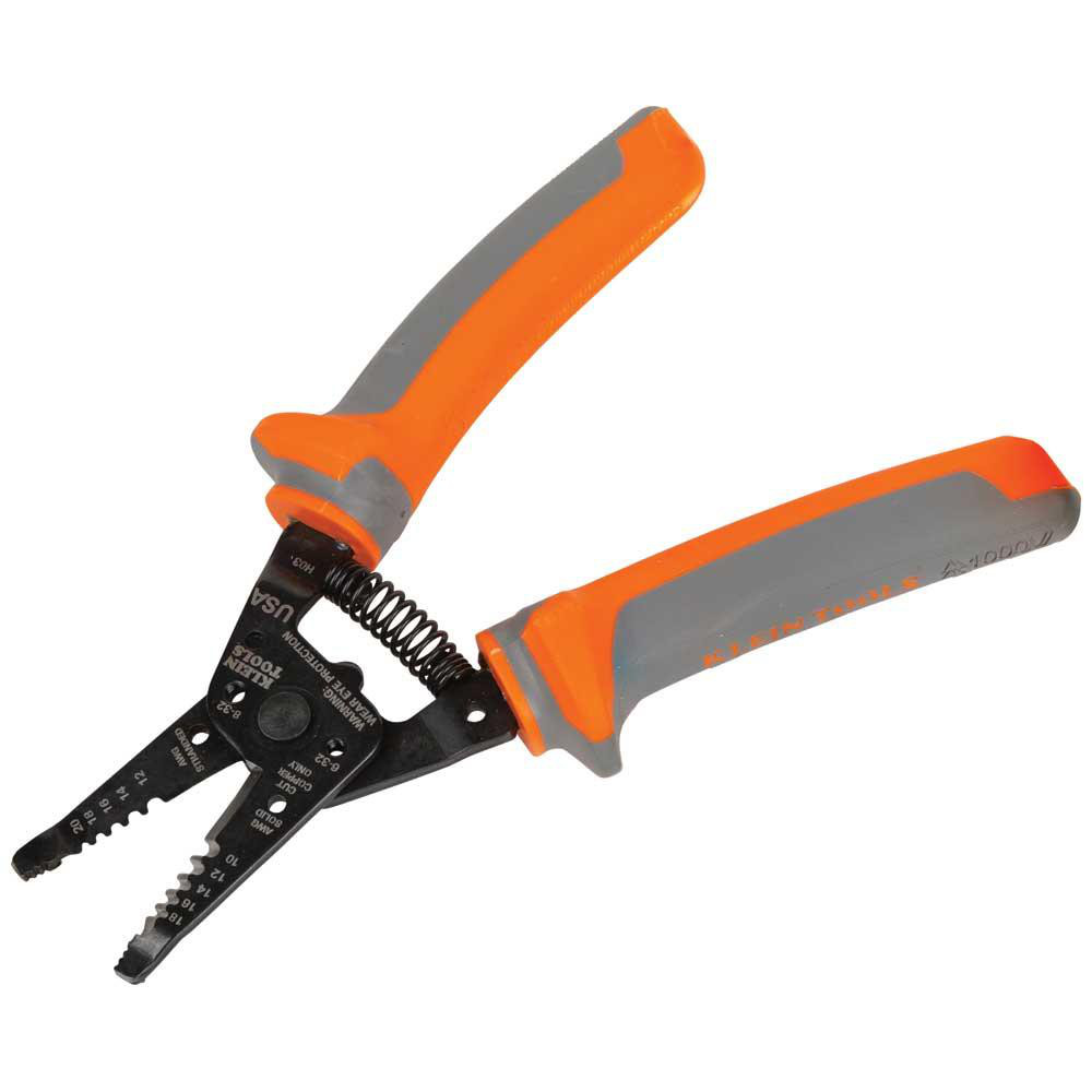 Wire & Cable Strippers; Maximum Capacity: 18 AWG Solid; 20 AWG Stranded ; Type: Insulated ; Minimum Wire Gauge: 10 AWG Solid; 12 AWG Stranded ; Insulated: Yes ; Wire Type: AWG; Stranded; Solid ; Body Material: Steel