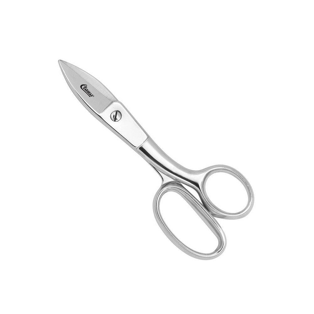 Shears: 7-3/4" OAL, 2" LOC, Chrome-Plated Blades - Use with Craft, Right Hand