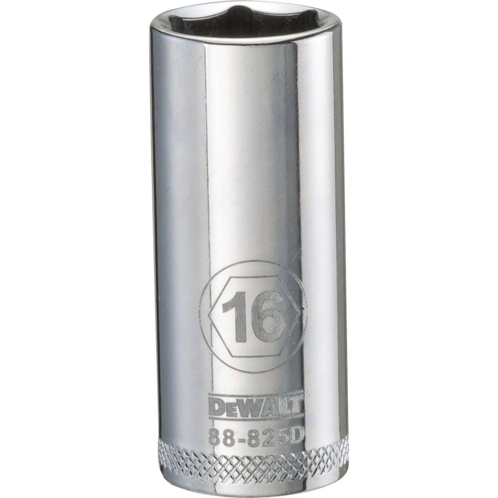 DeWALT Deep Hand Socket: 3/8" Drive, 16.00 mm Socket, 6-Point - Chrome Finish | 4-Pack | Part #DWMT88825OSP