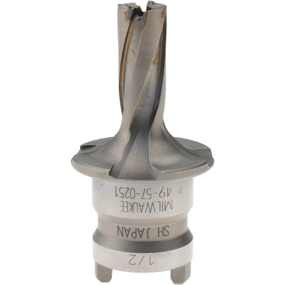 Annular Cutter: 1/2" Dia, 1" Depth of Cut, Carbide Tipped - Bright/Uncoated