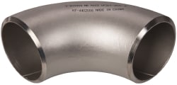 Merit Brass 04401-48 Pipe 90 ° Long Radius Elbow: 3" Fitting, 304L Stainless Steel Image